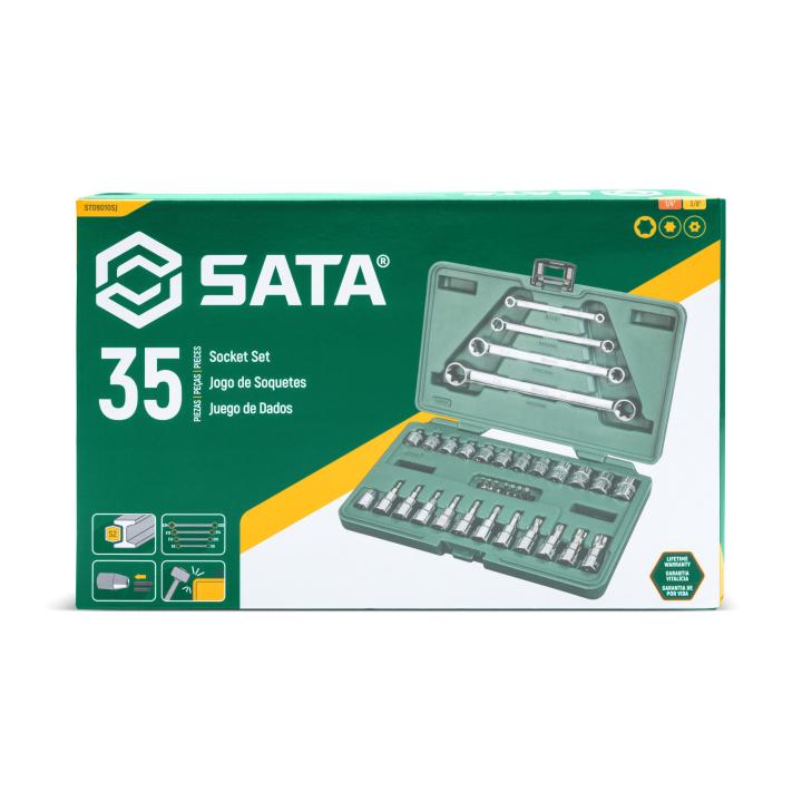Image of 35 Pc. 1/4" and 3/8" Drive E-Torx® Socket and Wrench Set - SATA