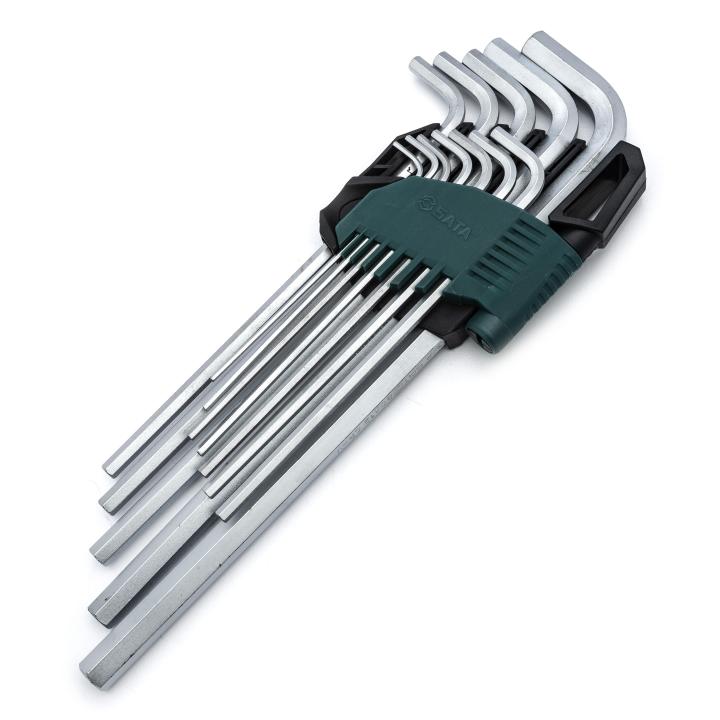 Image of 12-Key CRV SAE Extra Long Hex Key Set OLD - SATA