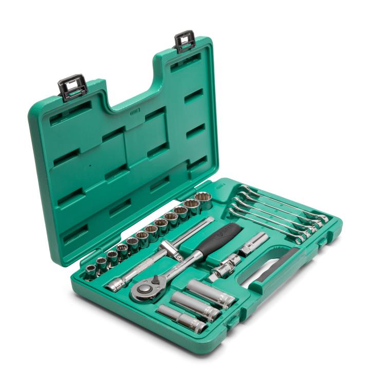 Image of 18 Pc. 1/2" Drive 12 Point Metric Socket Set - SATA