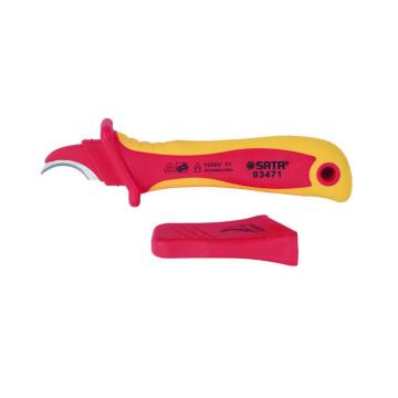 Image of VDE Insulated Cable Knife, Hooked Blade - SATA